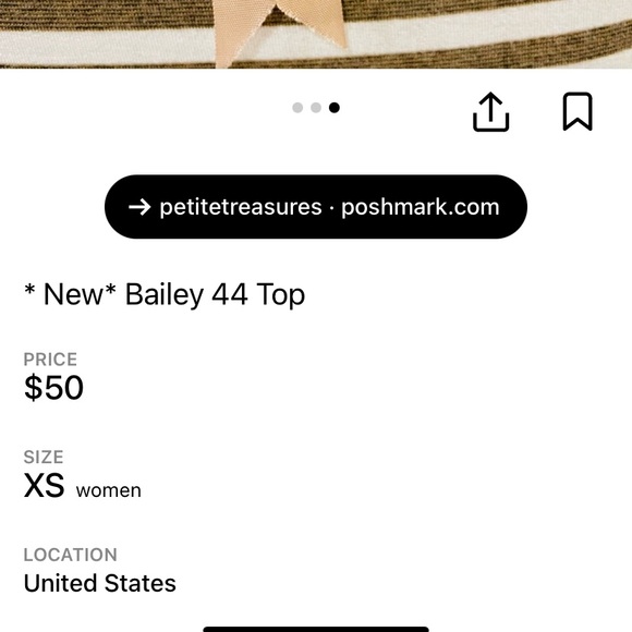 Anthropologie Bailey 44 raglan 3/4 sleeve stripe top. Size Medium. - Picture 10 of 10